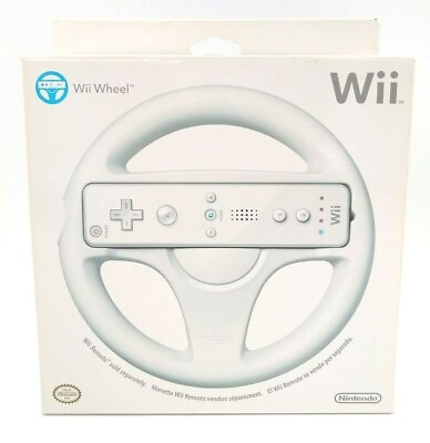 #ad Nintendo White Wii Wheel Official New $11.99