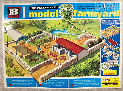 #ad Vintage Britains MODEL FARMYARD SET 4711 Open Box CONTENTS SEALED Some Wear READ $149.99