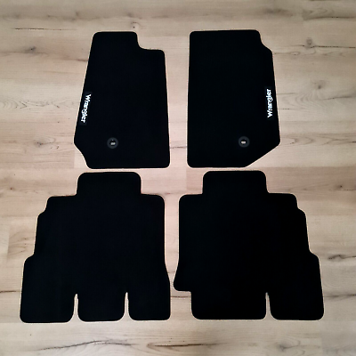#ad Car Floor Mats For Jeep Wrangler Velour Black Carpet Waterproof Auto Liners New $48.22
