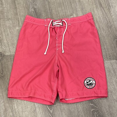 #ad Hollister Swim Trunks Pink Shorts Mens Size XL Stretch Drawstring EUC $25.99