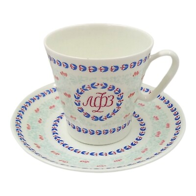 #ad Lomonosov Russia Porcelain Demitasse Cup Saucer Espresso LFZ $33.99