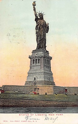 #ad Statue of Liberty New York City N.Y. Very Early Postcard Used in 1906 $12.00