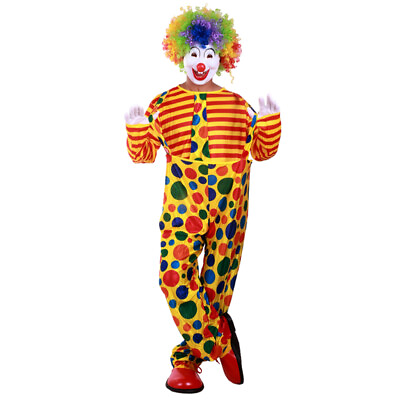 #ad Jester Costume Cosplay Party Dress Clown Suit Clown Clothes Suit $24.46