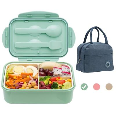 #ad 1100 ML Bento Lunch Box For Kids Childrens With Utensils Insulated Lunch Bag... $19.68