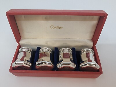 #ad Vintage Cartier Set of 4 Sterling Silver Salt and Pepper Shakers $165.00