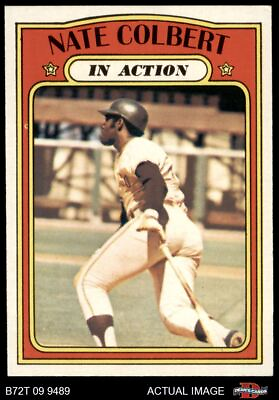 #ad 1972 Topps #572 Nate Colbert In Action Padres 7.5 NM $41.50
