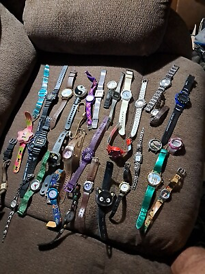 #ad Lot of 35 Kids amp;Ladies Watches Untested As Is Fun Watches Cool Collection $19.99