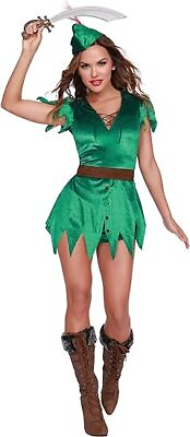 #ad Dreamgirl Mischief in Neverland Peter Pan Adult Womens Halloween Costume Size M $43.99