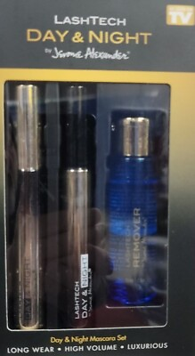 #ad LashTech Day amp; Night by Jerome Alexander3pc Mascara Set Includes Makeup Remover $8.49