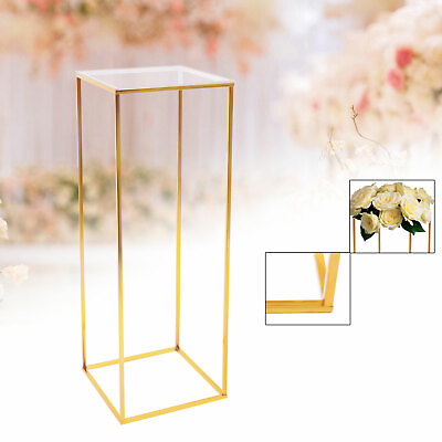 #ad Flower Stand Gold Metal Display Pedestal Party Wedding Home Decor Pillar Stand $18.05
