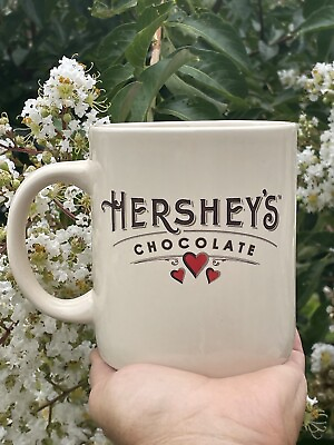 #ad RETIRED HERSHEY#x27;S Chocolate BIG Coffee Mug Cup 5h x 4w BID 4 CHARITY ❤️blt39j5 $23.00
