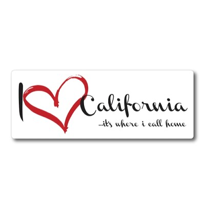 #ad I Love California It#x27;s Where I Call Home US State Magnet Decal 3x8 Automotive $7.99