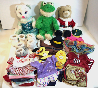 #ad Build A Bear Workshop Lot Of 3 With Clothing $64.95
