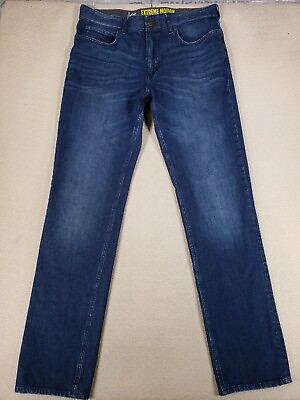 #ad Lee Jeans Men 36x36 Blue Denim Mid Rise Extreme Motion Regular Straight Leg $21.95