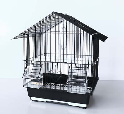 #ad Compact and Stylish House Style Small Bird Cage Black $24.27