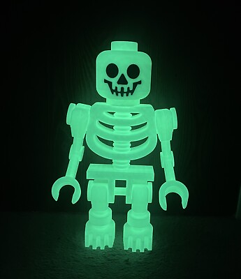 #ad Giant 20” Tall LEGO SKELETON Glow In The Dark Halloween Figure Pirate Castle $124.99