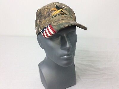#ad Arctic Boot Campaign Camo amp; American Flag One Size Baseball Cap Hat NWOT $12.98