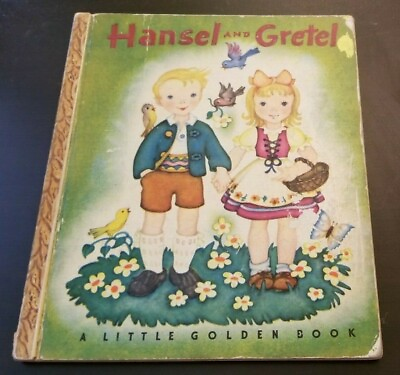 #ad 1943 HANSEL AND GRETEL Jacob William GRIMM Erika Weihs Little Golden Book 1st D $25.60
