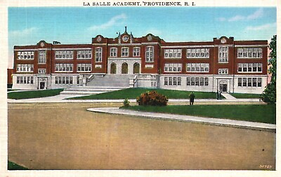 #ad Postcard RI Providence Rhode Island La Salle Academy Linen Vintage PC e9662 $4.00
