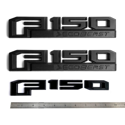 #ad 3x OEM F150 Ecobeast Emblems Fender Ecoboost Badges 3D for F 150 Black Genuine $42.96