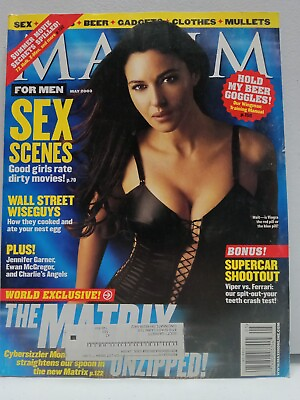 #ad MAY 2003 MAXIM ISSUE MONICA BELLUCCI COVER VERY GOOD CONDITION VERY RARE $2.74