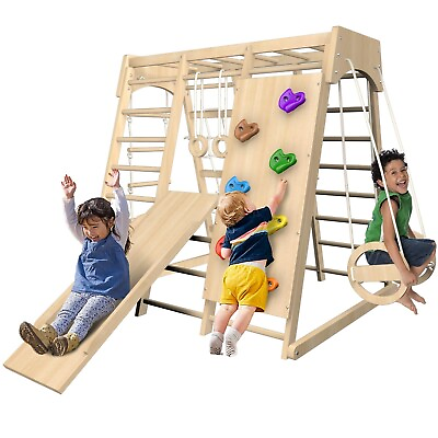 #ad 8 in 1 Indoor Jungle Gym Toddler Climbing Toys Indoor Playground Climbing T... $461.49
