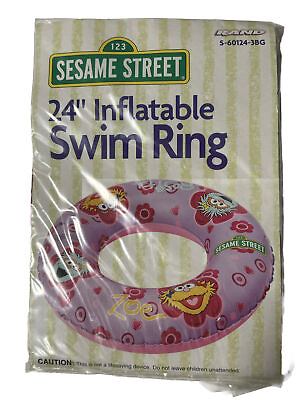 #ad Rand Sesame Street Zoe Rosita 24 Inch Inflatable Ring NEW Sealed $14.99