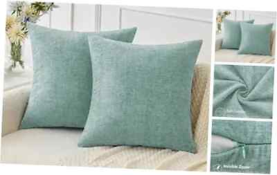 #ad Pack of 2 Couch Throw Pillow Covers 18x18 18x18 Inch Pack of 2 Aqua Green $44.41