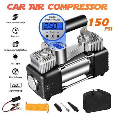 #ad Heavy Duty 12V Portable 150PSI Car Tyre Auto Tire Inflator Pump Air Compressor $31.50