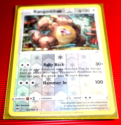 #ad Kangaskhan HP 130 2020 Reverse Holo Collectible Pokemon Card No. 133 189 $4.95