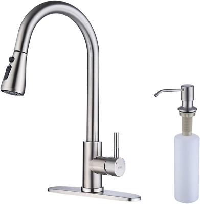 #ad Kitchen Faucet with Pull down Sprayer Brush Nickel Pull Out Kitchen Faucet with $48.03