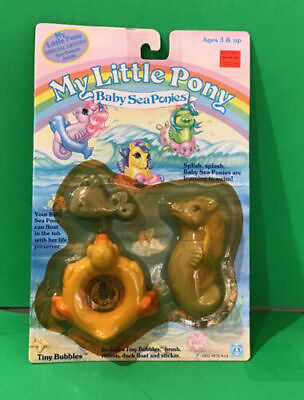 #ad 1985 My Little Pony Baby Sea Ponies Tiny Bubbles Nic By Hasbro $193.76