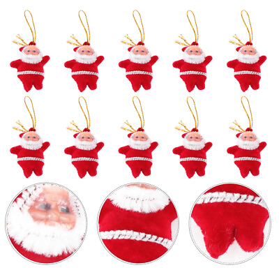 #ad 10x Mini Santa Claus Style Christmas Tree Party Hanging Christmas Ornaments $8.99