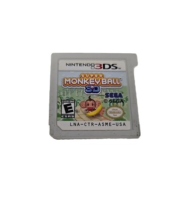#ad Super Monkey Ball: 3D Nintendo 3DS 2011 Cartridge Only Tested Authentic $9.99