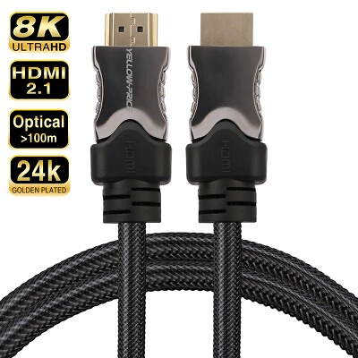 #ad Ultra 8K HDMI Cable 6 Feet Black High Speed 48Gbps Dynamic HDR eARC Lot $14.24