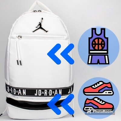 #ad Jordan Hoops Elite Pro Basketball Backpack White $39.99