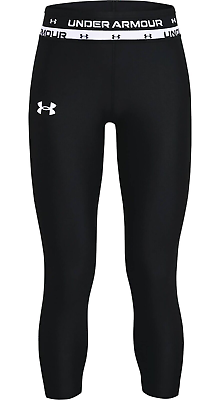 #ad New Under Armour Girls#x27; Ankle Crop Leggings Size YOUTH XL $19.80