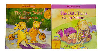#ad American Girl The Bitty Twins Halloween amp; Go To School 2 Hardcover Books $14.95