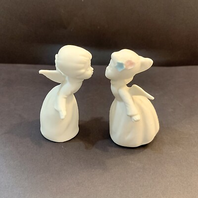 #ad Vintage Kissing Angels Schmid Brothers Inc. Made in Japan Bisque Porcelain $13.99