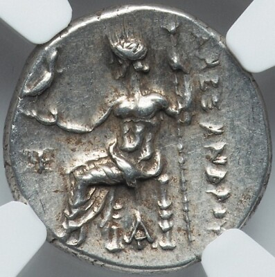 #ad MACEDONIAN Alexander the Great III Silver Drachm NGC Ch XF Ancient Greek Coin 77 $598.00