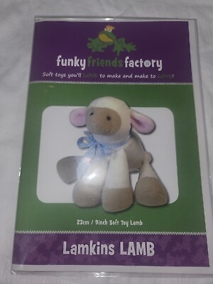 #ad Lamkins Lamb Soft Toy Pattern by Funky Friends Factory $17.99