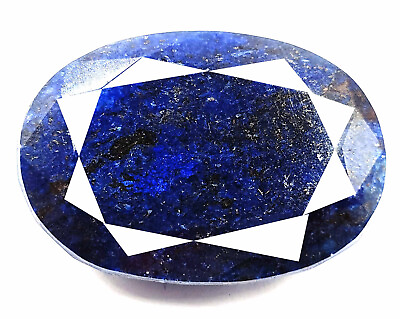 #ad #ad 422 Ct Certified Natural African Deep Blue Sapphire Oval Cut Loose Gemstone AKR $14.99
