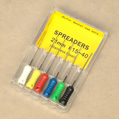 #ad 6pcs 21mm 15 To 40 Endodontic Spreader Dental Root Canal File Finger Spreaders AU $12.95