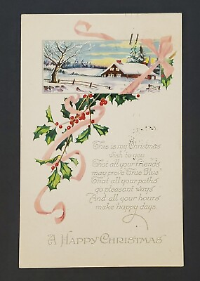 #ad St Paul MN Christmas Postcard Commercial Vintage 1924 Stamp Poem P482 $11.99