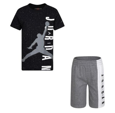 #ad Nike Air Jordan Childrens 2 Piece Set Shorts And T shirt Age 12Month REFR12 GBP 16.99