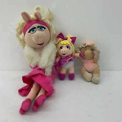 #ad The Muppets Miss Piggy Stuffed Animal Toy Doll Vintage Lot $45.00