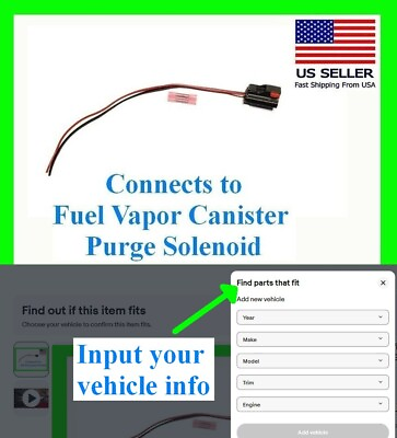 #ad fits RAM Dodge Fuel Vapor Canister Purge Solenoid Connector Pigtail Plug Wiring $23.99