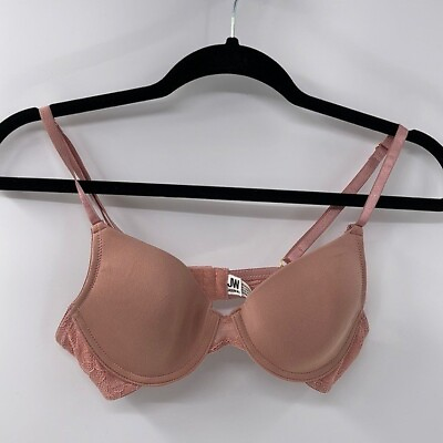 #ad JASON Wu padded pink bra size 34B $4.50