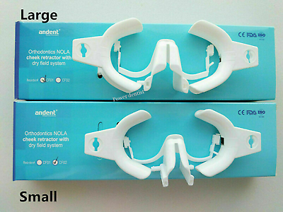 #ad Dental Nola Cheek Retractor Dry Field System Mouth Opener White Large Small $22.68