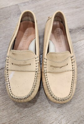 #ad London Kids Solid Light Yellow Leather Loafer Shoe Size 30 $39.99